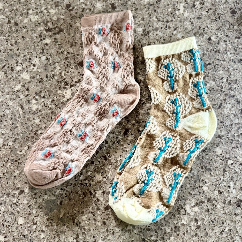 Romantic Textured Dress Sock Set (Set of 2)!